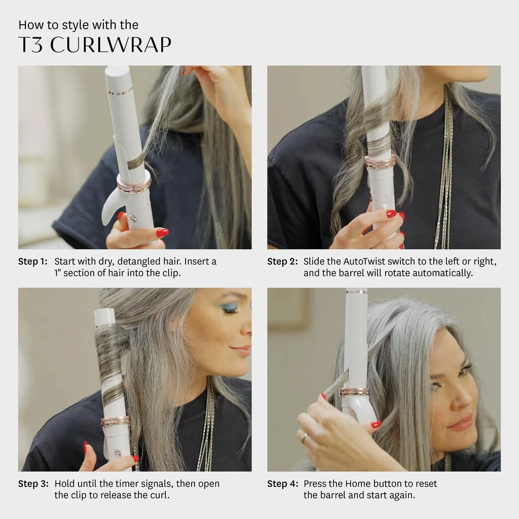 T3 CurlWrap 1.25" Automatic Rotating Curling Iron with Long Barrel 商品