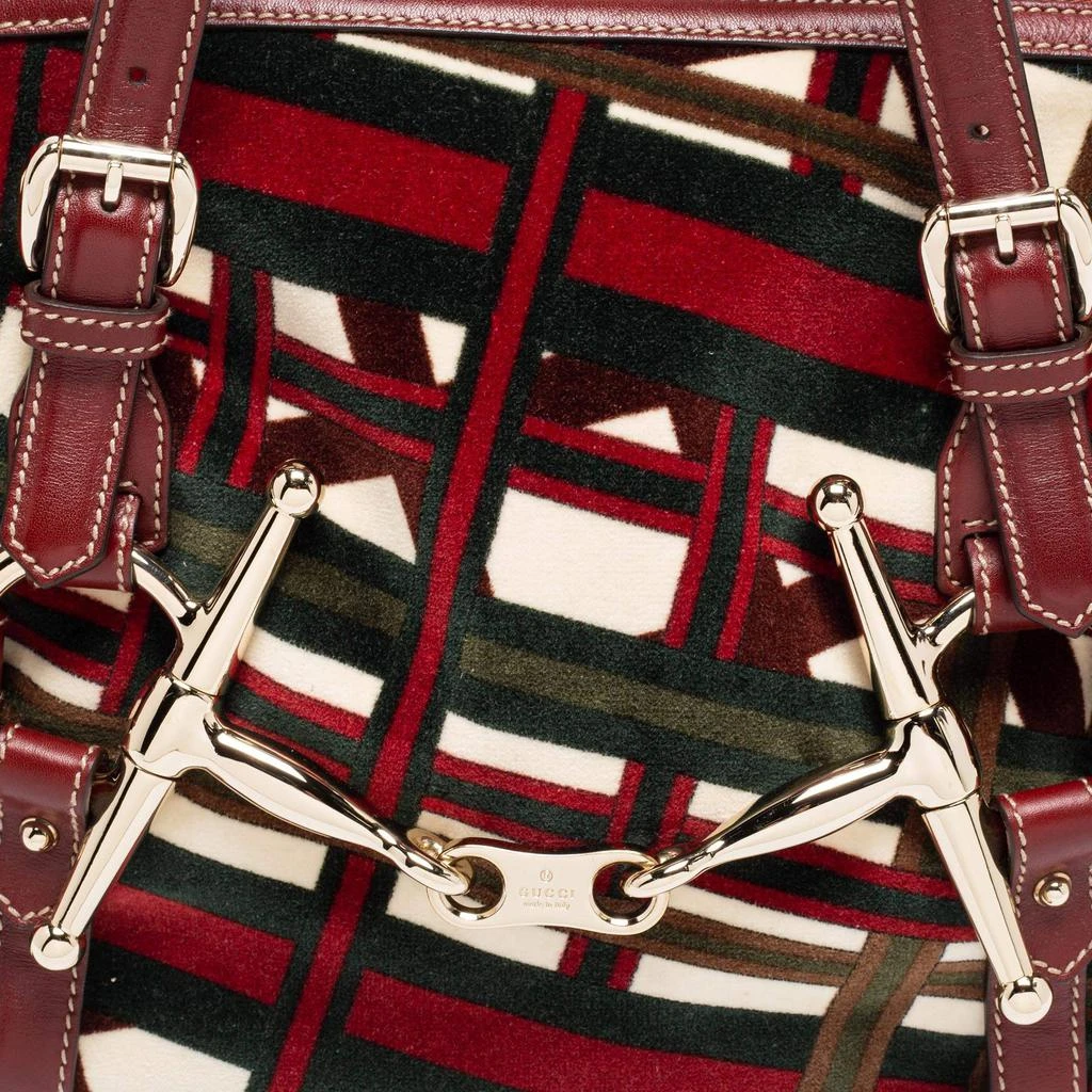 商品[二手商品] Gucci|Gucci Multicolor Velvet 85th Anniversary Medium Boston Bag,价格¥6458,第5张图片详细描述