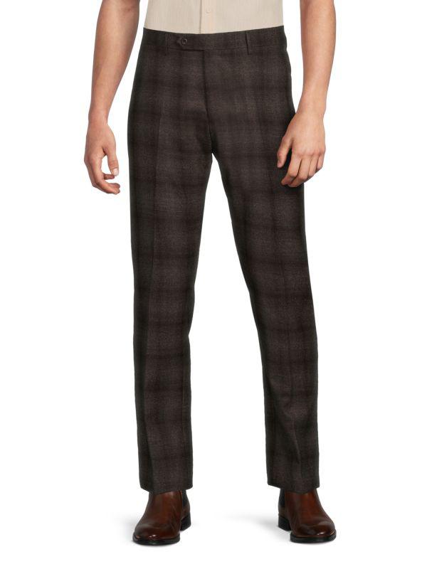 Noah Plaid Wool-Blend Modern-Fit Pants – On Sale Now with Up