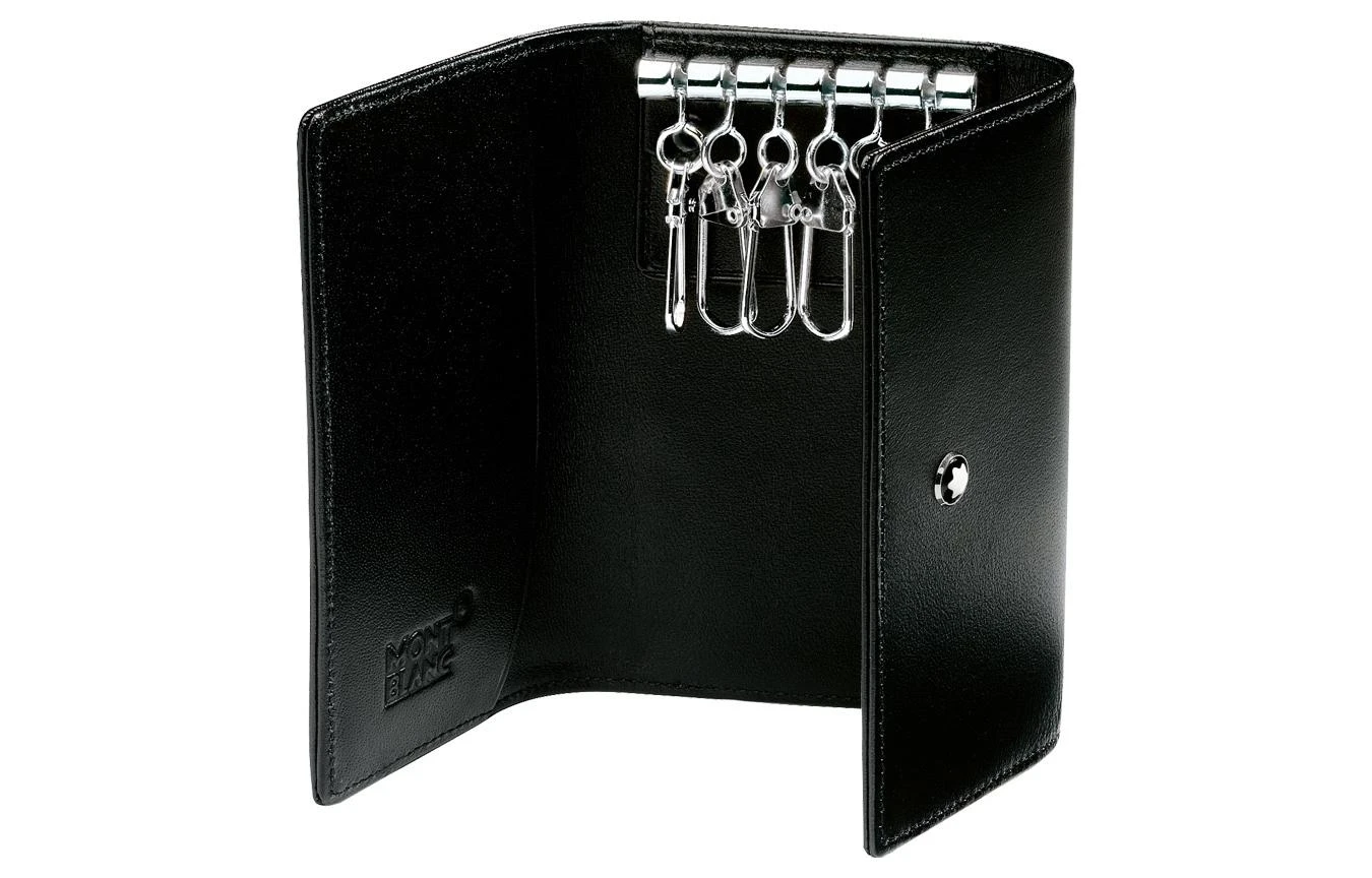 商品[国内直发] MontBlanc|万宝龙 大班系列 六角白星品牌标识 牛皮 钥匙包 男款 黑色,价格¥1534,第5张图片详细描述