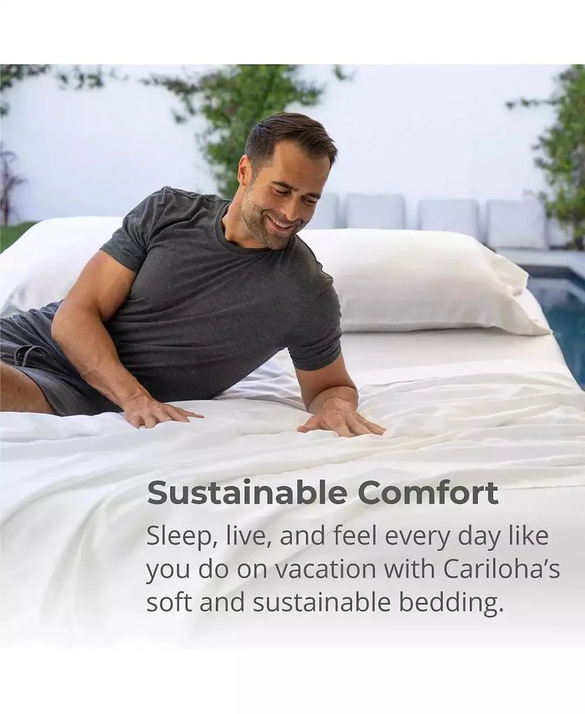 商品Cariloha|Classic 2-Piece Twill Pillowcase Set | Tahitian Breeze | Standard | Viscose Material | Allergy Resistant, Thermal-Regulating & Extra soft,价格¥367,第3张图片详细描述