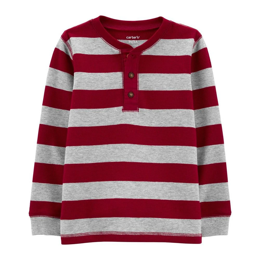 商品Carter's|Toddler Boys Striped Henley T-shirt,价格¥164,第1张图片