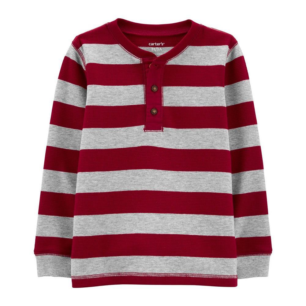 商品Carter's|Toddler Boys Striped Henley T-shirt,价格¥163,第1张图片