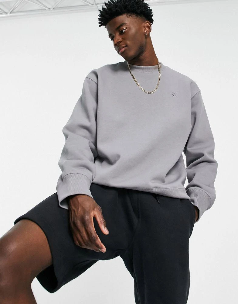 商品Adidas|adidas Originals adicolor Contempo premium sweatshirt in grey,价格¥333,第3张图片详细描述