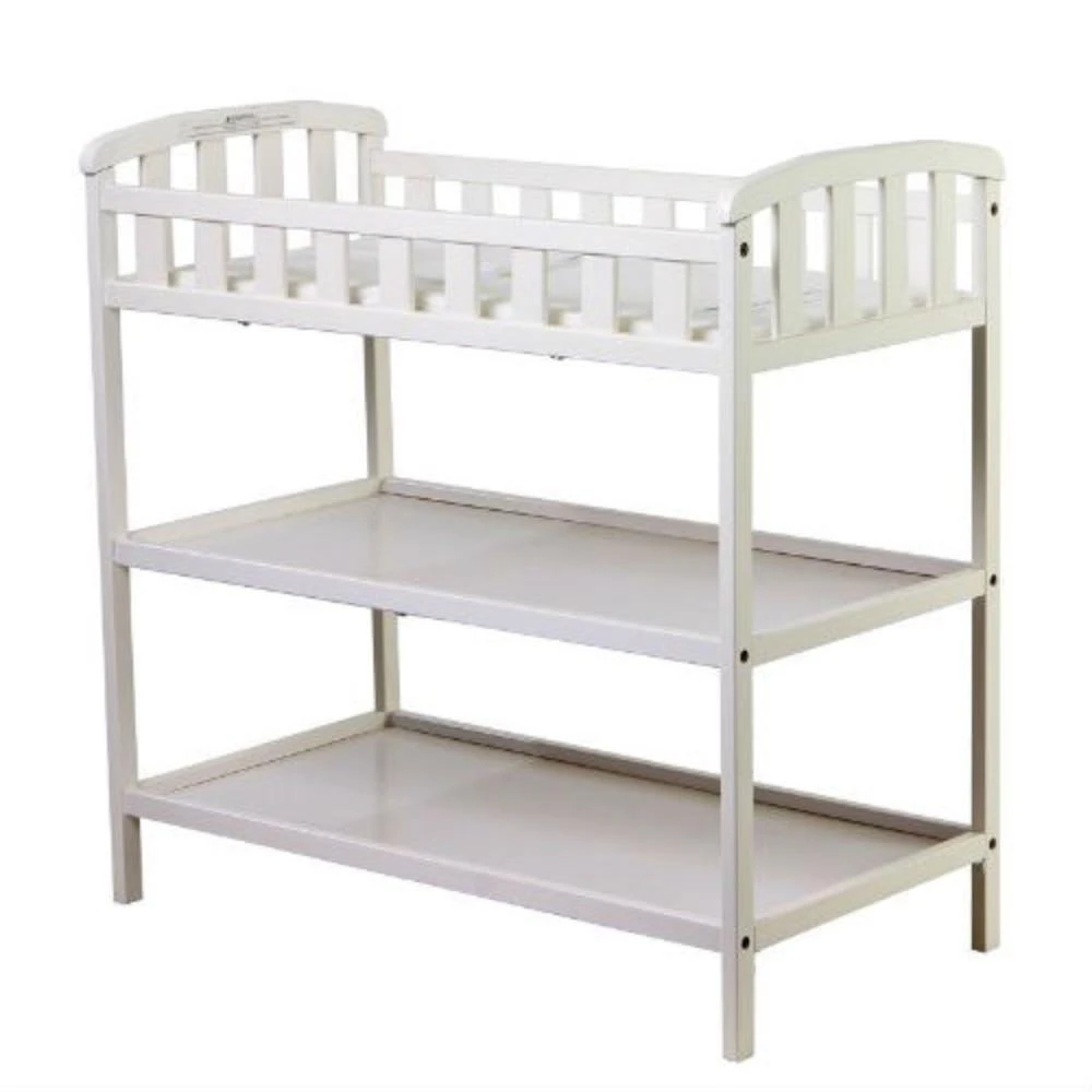 商品QuikFurn|White Baby Diaper Changing Table with 1-inch Thick Changing Pad,价格¥2218,第1张图片