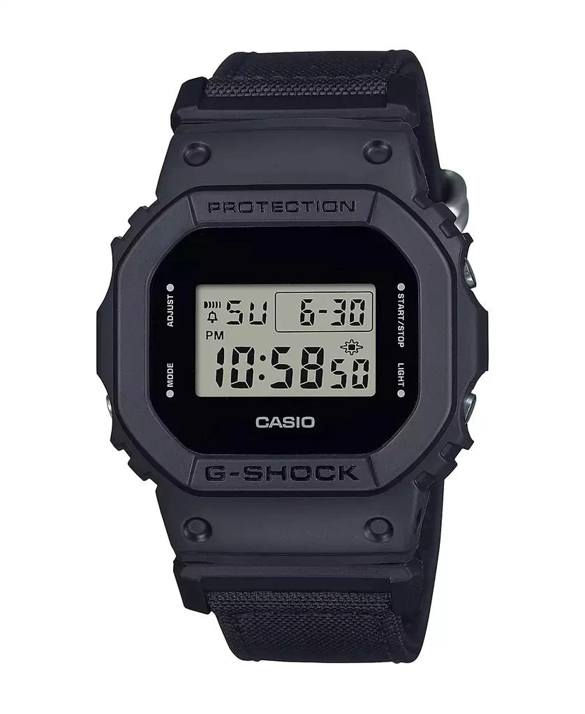 商品G-Shock|Men's Digital Black Cordura and Resin Watch, 42.8mm, DW5600BCE-1,价格¥903,第1张图片