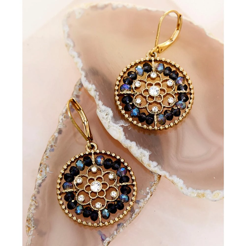 商品Lonna & Lilly|Gold-Tone Crystal & Bead Openwork Drop Earrings,价格¥179,第4张图片详细描述