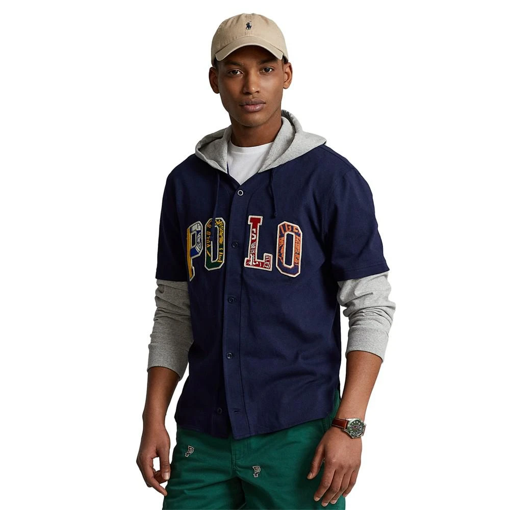 商品Ralph Lauren|Men's Logo Hooded Baseball Jersey,价格¥282,第1张图片