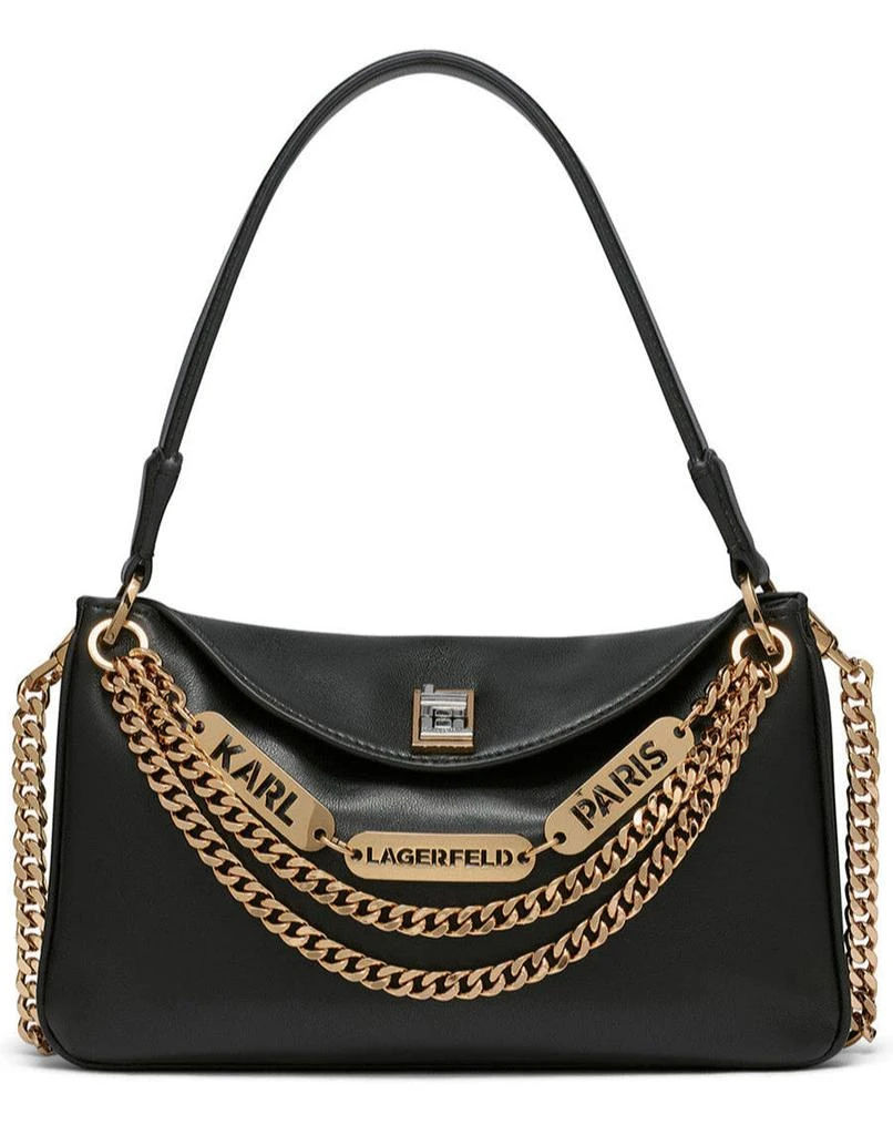 商品Karl Lagerfeld Paris|NADINE SHOULDER BAG WITH GOLD CHAINS,价格¥1558,第1张图片