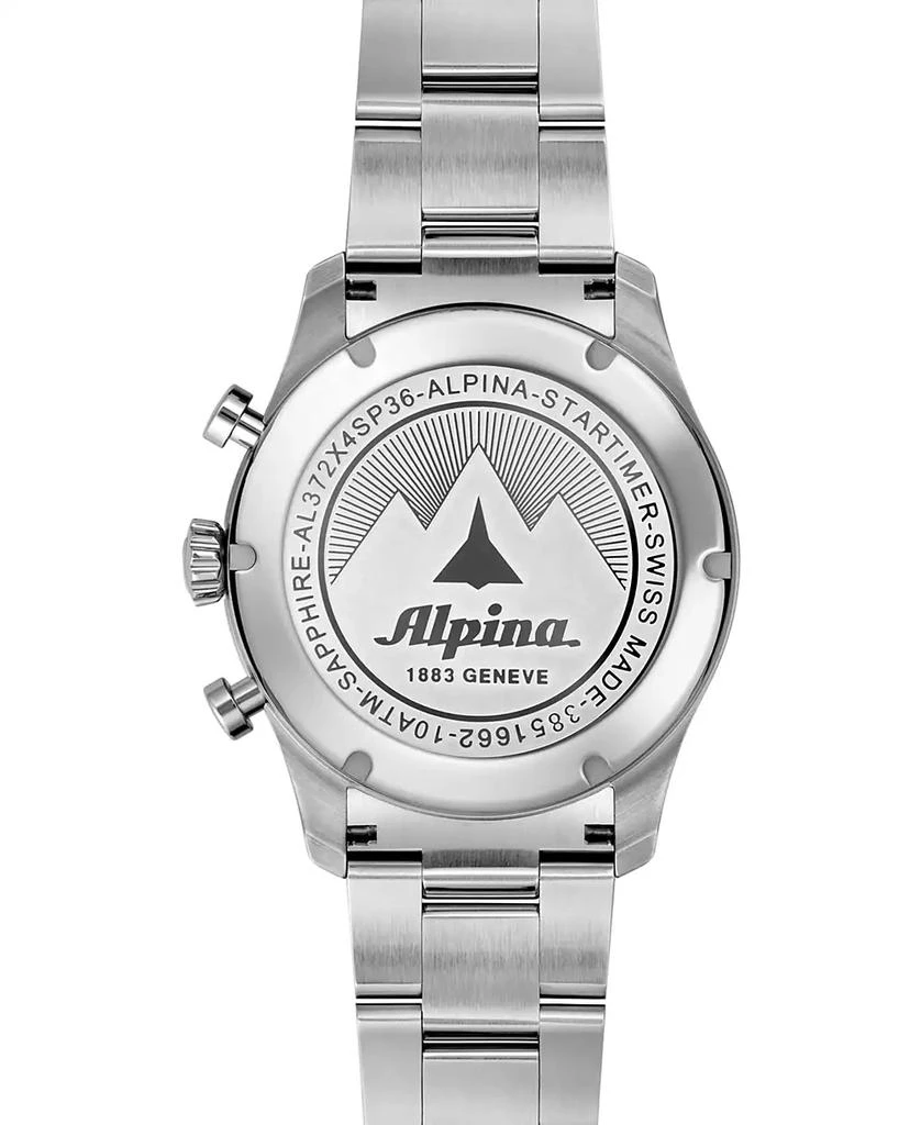 商品Alpina|Men's Swiss Chronograph Startimer Pilot Stainless Steel Bracelet Watch 44mm,价格¥9679,第3张图片详细描述