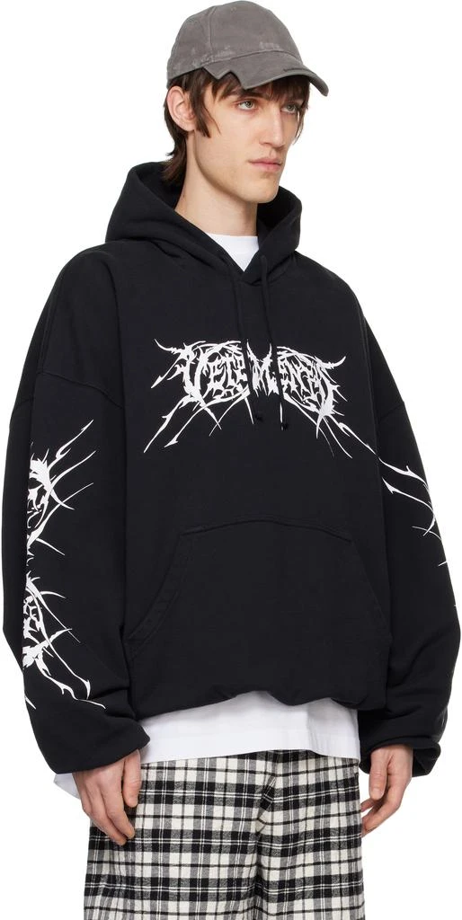 商品Vetements|Black Death Metal Cropped Boxy Hoodie,价格¥7742,第2张图片详细描述