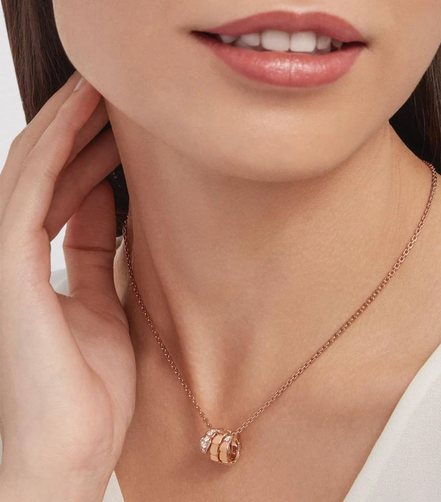 商品BVLGARI|Rose Gold and Demi Pavé Diamond Serpenti Viper Necklace,价格¥38928,第5张图片详细描述