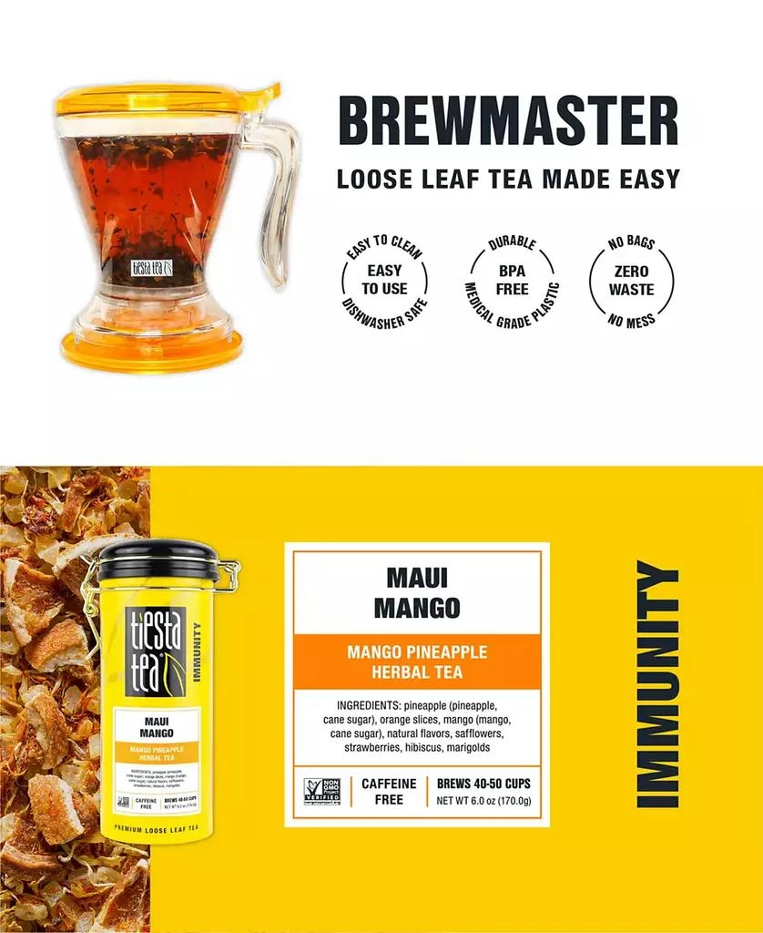 商品Tiesta Tea|Maui Mango Loose Leaf Tea and Brewmaster Set 2 Piece,价格¥301,第2张图片详细描述