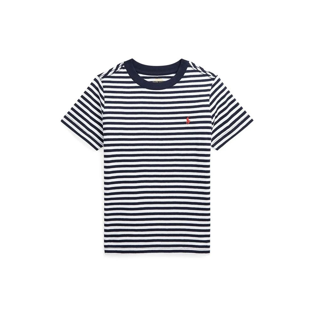 商品Ralph Lauren|Toddler and Little Boys Striped Cotton Jersey Short Sleeve T-shirt,价格¥93,第1张图片