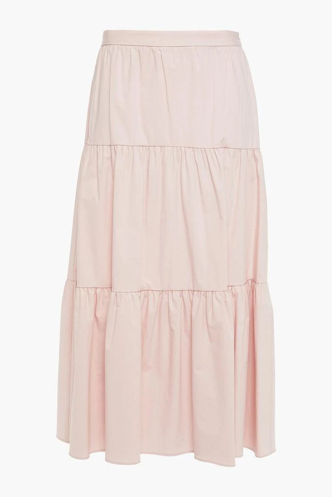 商品RED Valentino|Tiered stretch-cotton poplin midi skirt,价格¥1415,第3张图片详细描述