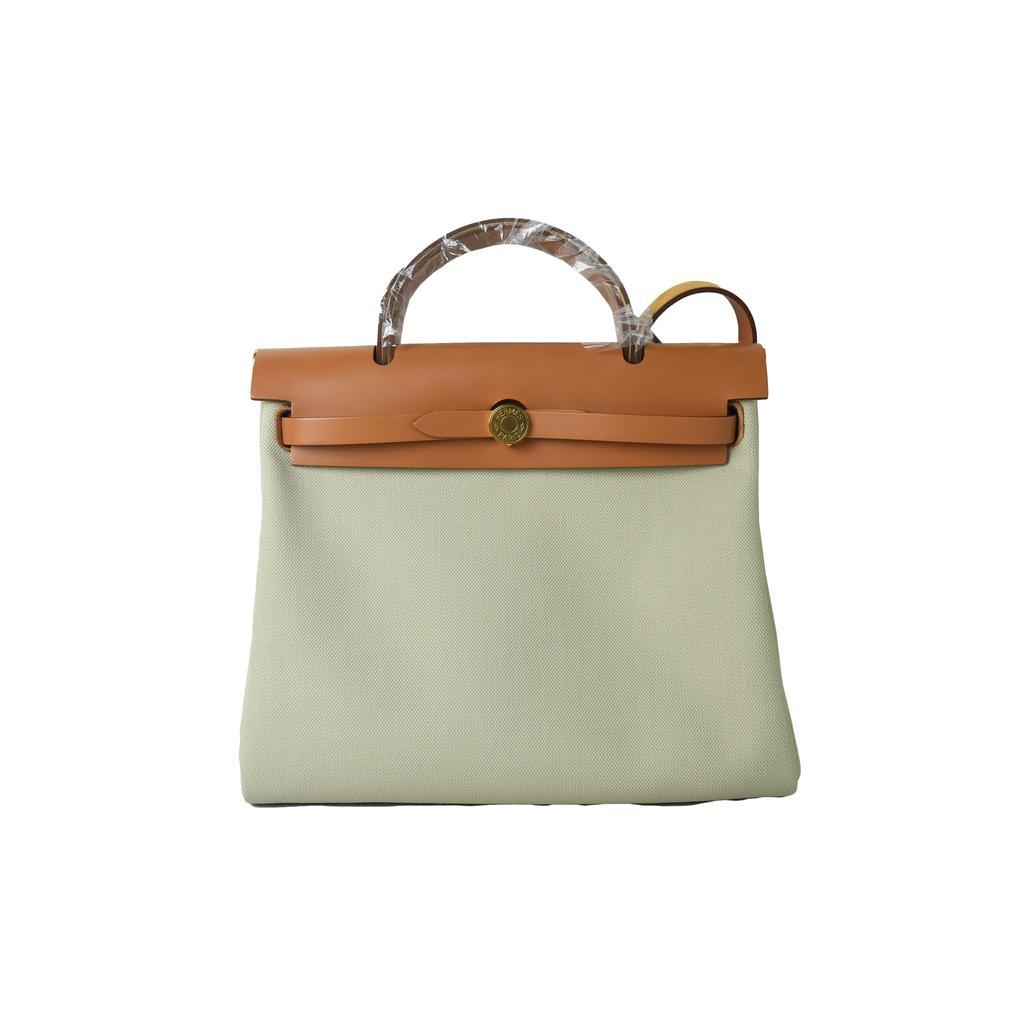 商品Hermes|Hermes Herbag 31 Gold Hardware Gold Beton,价格¥30051,第1张图片
