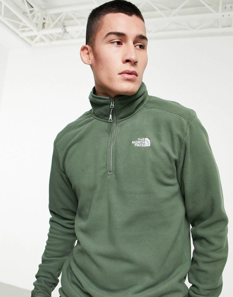 商品The North Face|The North Face 100 Glacier 1/4 zip fleece in khaki,价格¥430,第4张图片详细描述