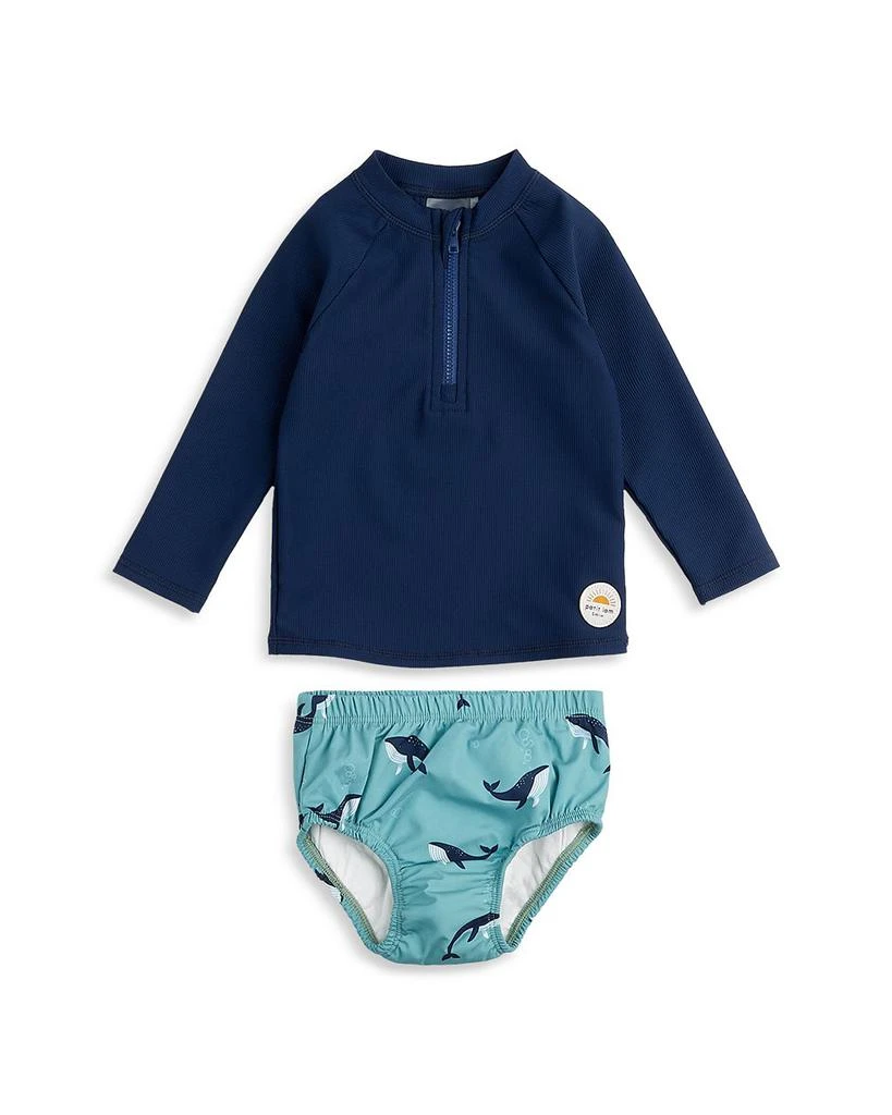 商品Petit Lem|Boys' Long Sleeve Top & Whale Print Diaper Rashguard Swim Set - Baby,价格¥142,第1张图片详细描述