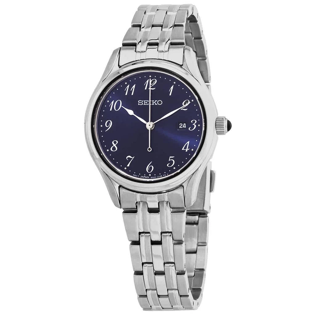 商品Seiko|Seiko Neo Classic Quartz Blue Dial Ladies Watch SUR641,价格¥970,第1张图片