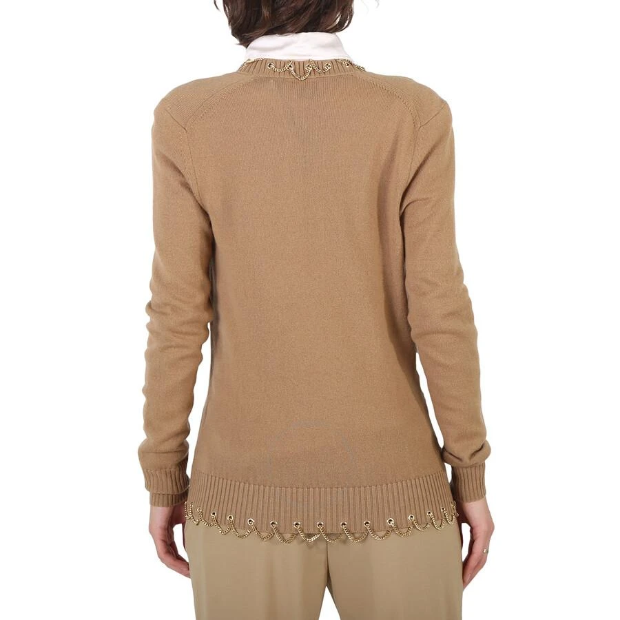 商品Burberry|Ladies Camel Chain Detail Cashmere Sweater,价格¥2277,第3张图片详细描述