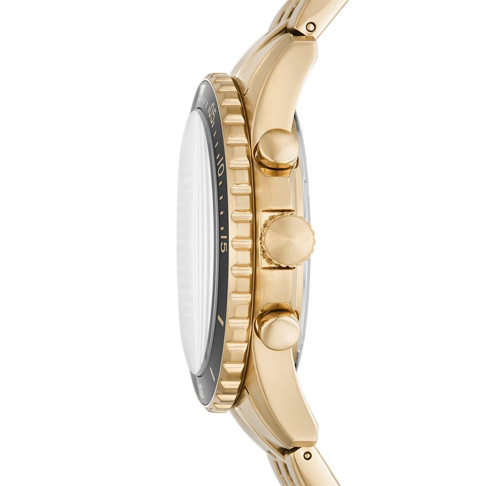 商品Fossil|Men's FB-01 chronograph movement, gold tone bracelet watch 42mm,价格¥1308,第5张图片详细描述