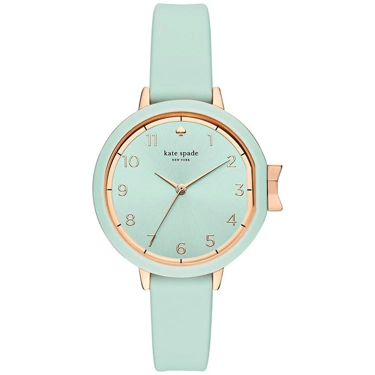 商品Kate Spade|Women's Park Row Cirrus Blue Silicone Strap Watch 34mm KSW1314,价格¥898,第1张图片