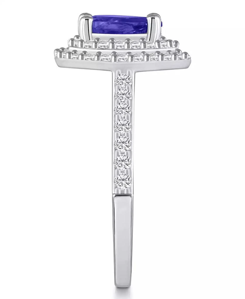 商品Macy's|Tanzanite (7/8 ct. t.w.) & Diamond (5/8 ct. t.w.) Pear Halo Statement Ring in 14k Gold,价格¥37409,第4张图片详细描述