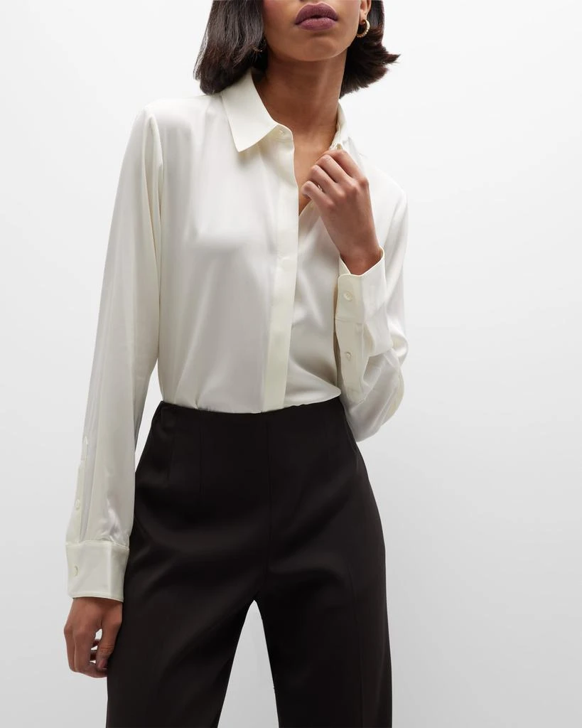 Sunaya Stretch Silk Button-Down Blouse 商品