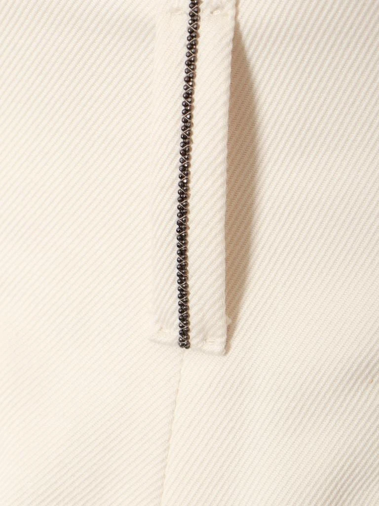 商品Brunello Cucinelli|Brunello Cucinelli Bead-Embellishment Pleated Trousers,价格¥7587,第3张图片详细描述