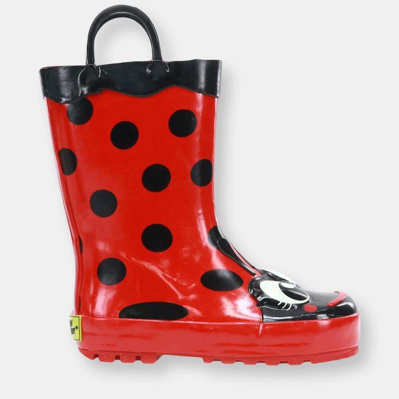 商品Western Chief|Kids Ladybug Rain Boots 5 TODDLER,价格¥265,第1张图片