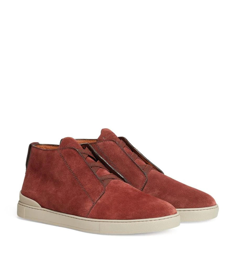 商品Zegna|Suede High-Top Sneakers,价格¥6427,第2张图片详细描述