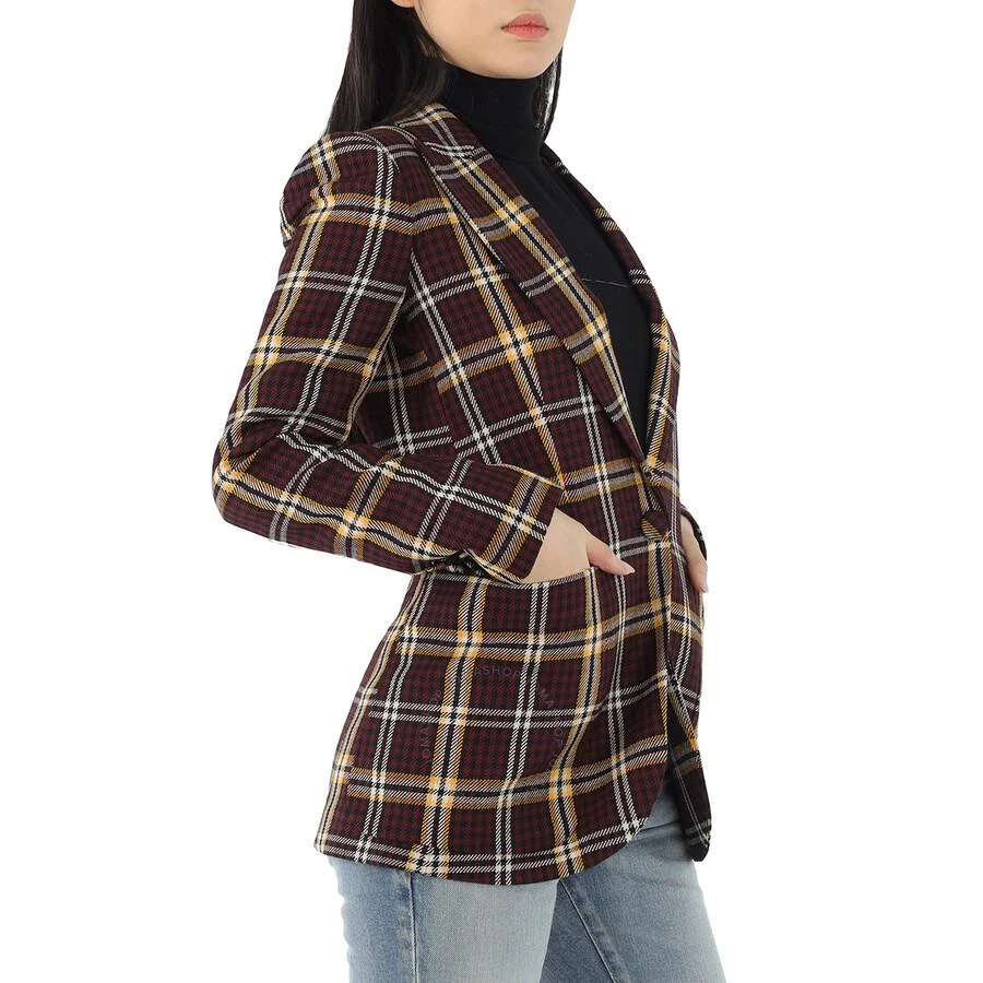 商品Burberry|Ladies Burgundy Check Wool Twill Blazer,价格¥1908,第2张图片详细描述