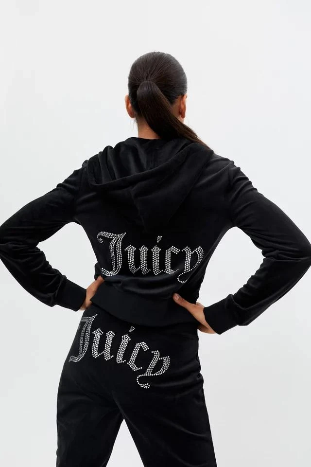 商品Juicy Couture|Juicy Couture Velour Zip-Up Jacket,价格¥382,第2张图片详细描述