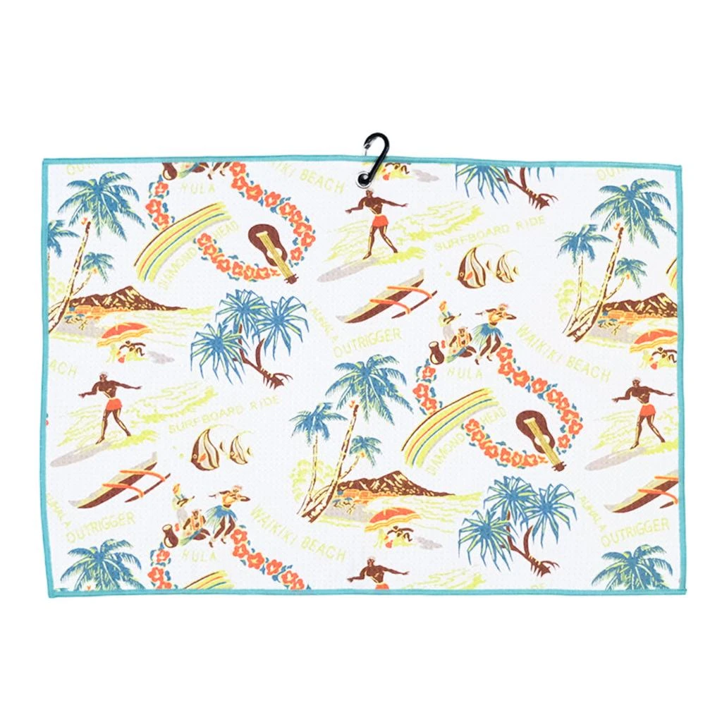 商品Avanti Fashion|Surfboard Ride Golf Towel - White,价格¥186,第1张图片
