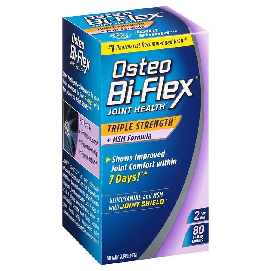 商品Osteo Bi-Flex|三倍维骨力 高含量MSM 80粒,价格¥287,第1张图片
