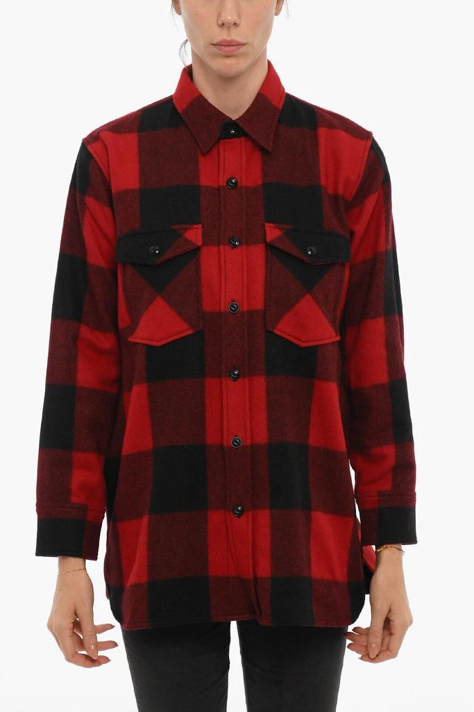 商品Woolrich|Woolrich Buffalo Checked Wool Blend Overshirt with Double Breast Pock,价格¥967,第1张图片