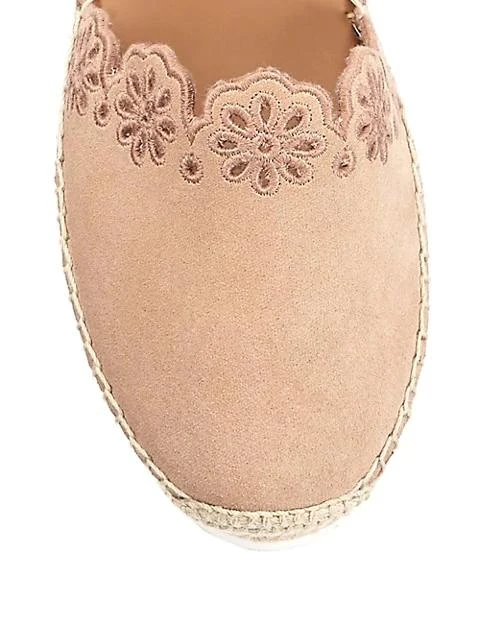 商品See by Chloé|Floral Laser-Cut Suede Flatform Espadrilles,价格¥1807,第4张图片详细描述