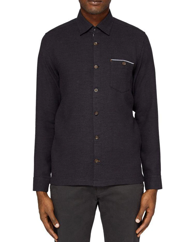 商品Ted Baker London|Bezie Shacket Regular Fit Button-Down Shirt,价格¥726,第1张图片