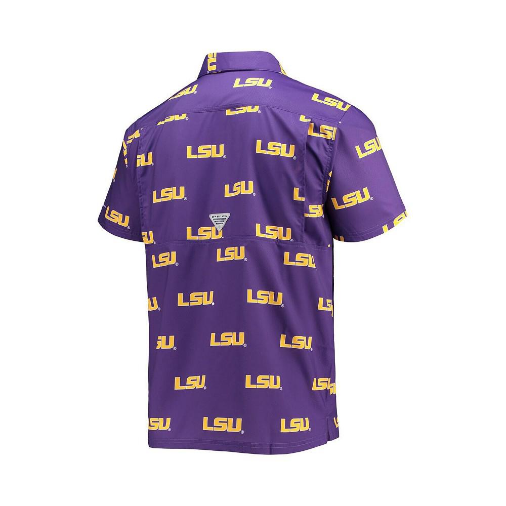 Men's Purple LSU Tigers Super Slack Tide Omni-Shade Button-Up Shirt商品第4张图片规格展示
