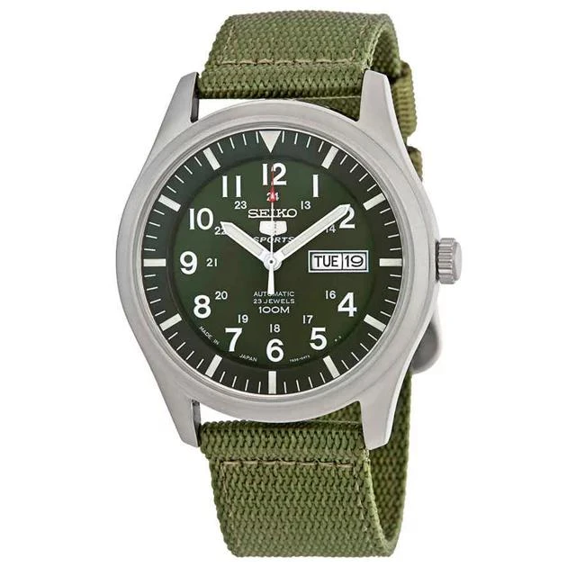 商品Seiko|Seiko Seiko 5 Automatic Green Dial Men's Watch SNZG09J1,价格¥1354,第1张图片