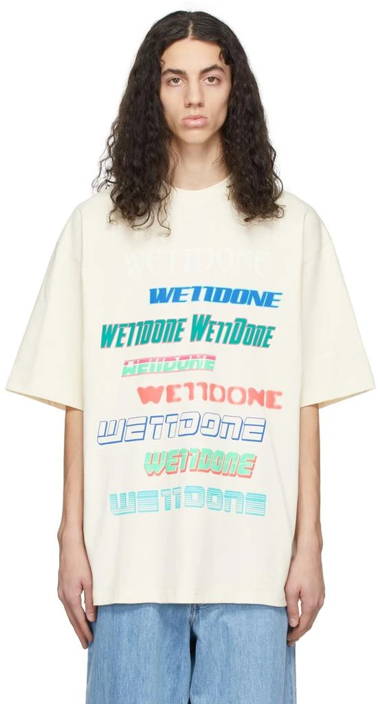 商品We11done|Off-White Cotton T-Shirt,价格¥891,第1张图片