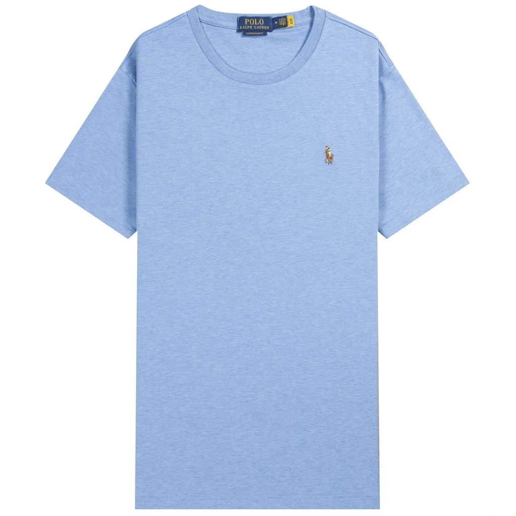 商品Ralph Lauren|Ralph Lauren Custom Slim Soft Touch T-Shirt Sky Blue,价格¥736,第1张图片