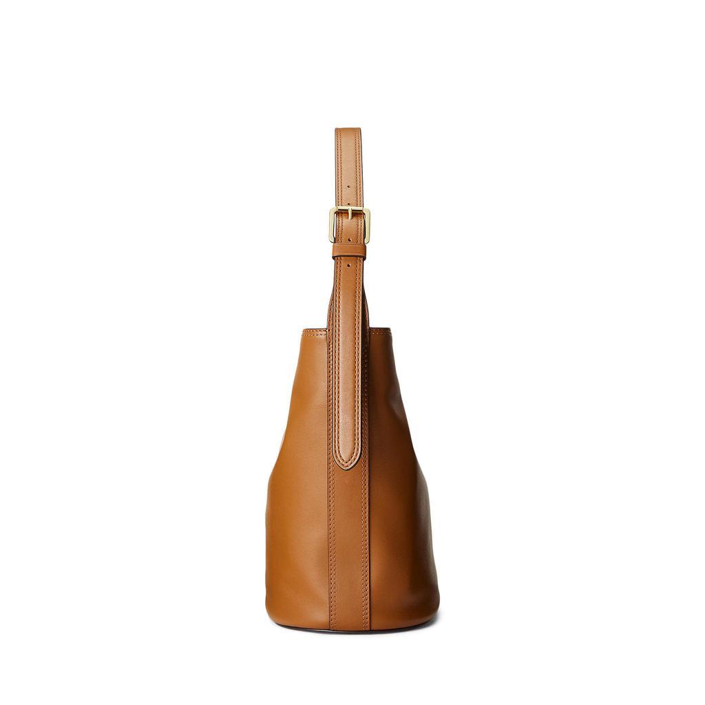 商品Ralph Lauren|拉夫劳伦 女士Harlow 皮革中号水桶包,价格¥2818,第5张图片详细描述