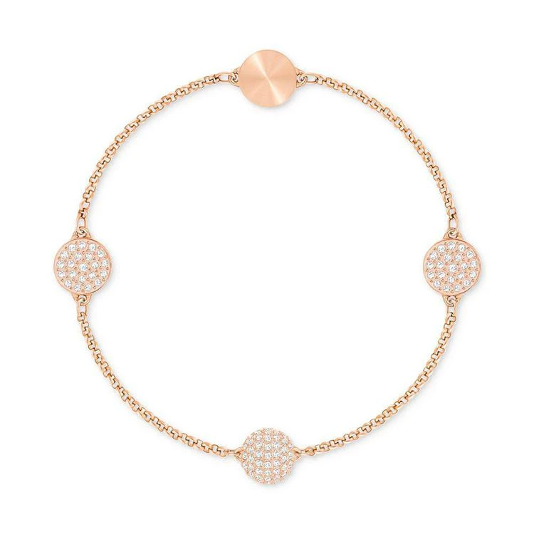 商品Swarovski|Remix Collection Rose Gold-Tone Pavé Disc Magnetic Closure Bracelet,价格¥592,第1张图片