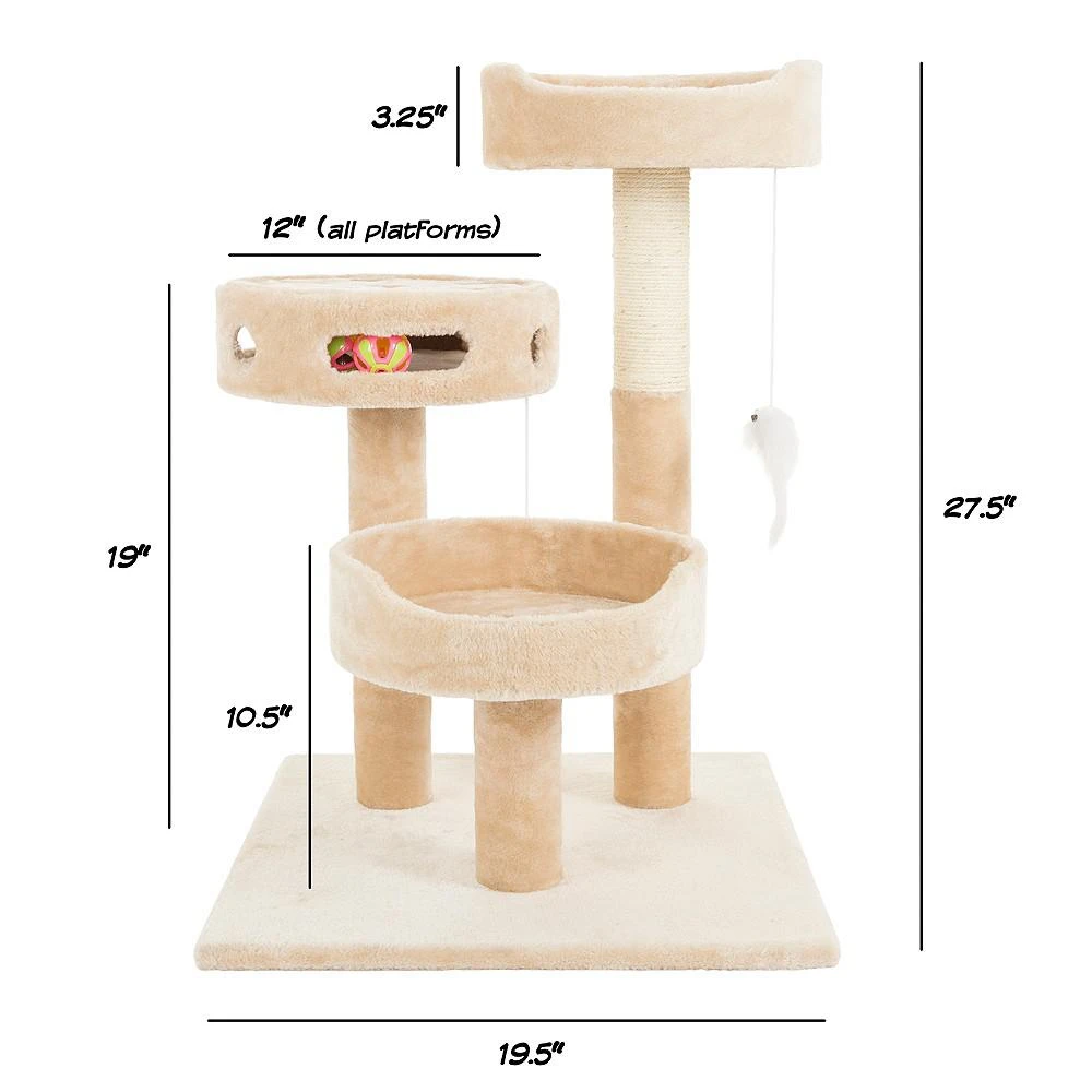 商品Trademark Global|Cat Tree 3 Tier By Petmaker,价格¥452,第1张图片