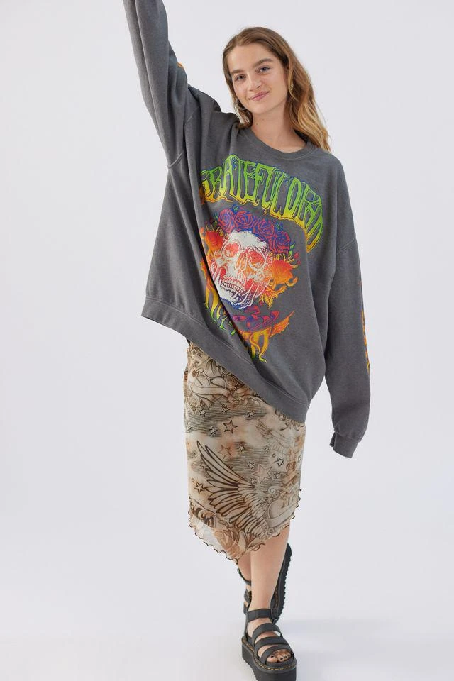 商品Urban Outfitters|Grateful Dead Skull Crew Neck Sweatshirt,价格¥302,第2张图片详细描述