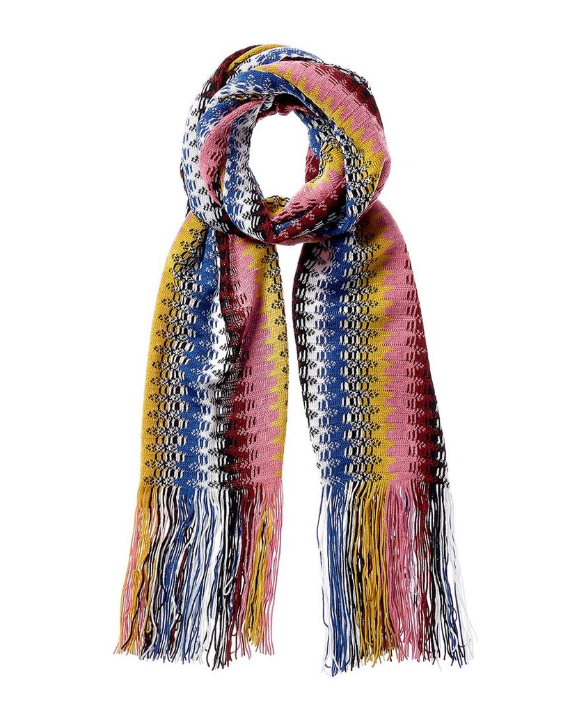 Missoni Wool-Blend Scarf, Red商品第1张图片规格展示