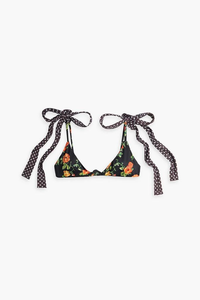 商品CAROLINE CONSTAS|Printed triangle bikini top,价格¥663,第1张图片