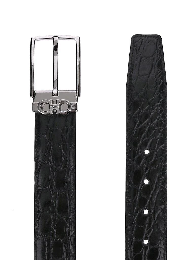 商品Salvatore Ferragamo|Black Crocodile Belt,价格¥2640,第2张图片详细描述