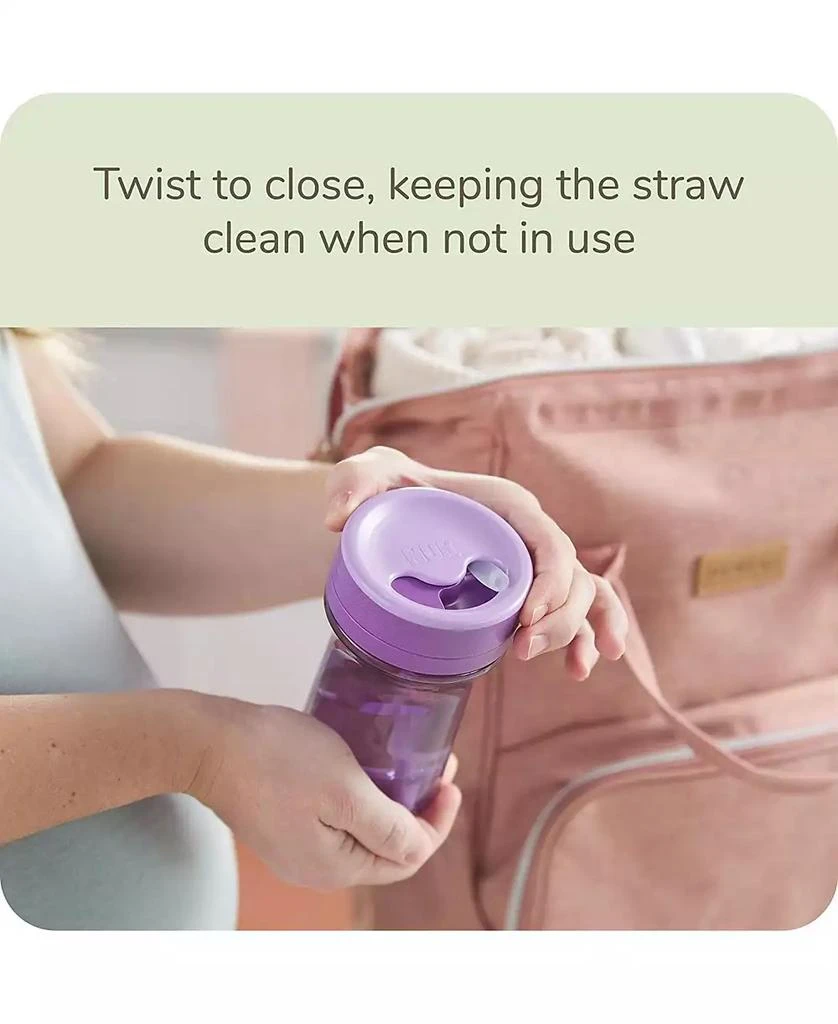 商品NUK|Toddler Everlast Leakproof Weighted Straw Cup, 10 oz, 2 Pack, Purple,价格¥149,第2张图片详细描述